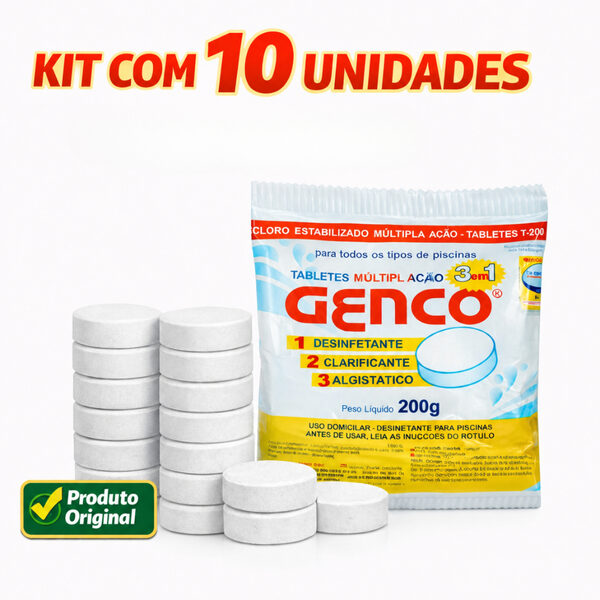 Tabletes de cloro, 10 unidades